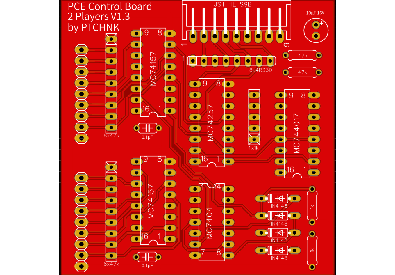PC-Engine Control Board 2P V1.3 - EasyEDA open source hardware lab