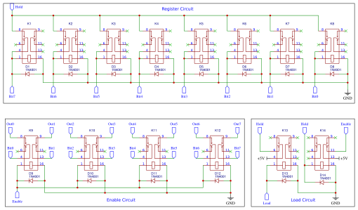 Relay 8 Bit Register Resources - EasyEDA