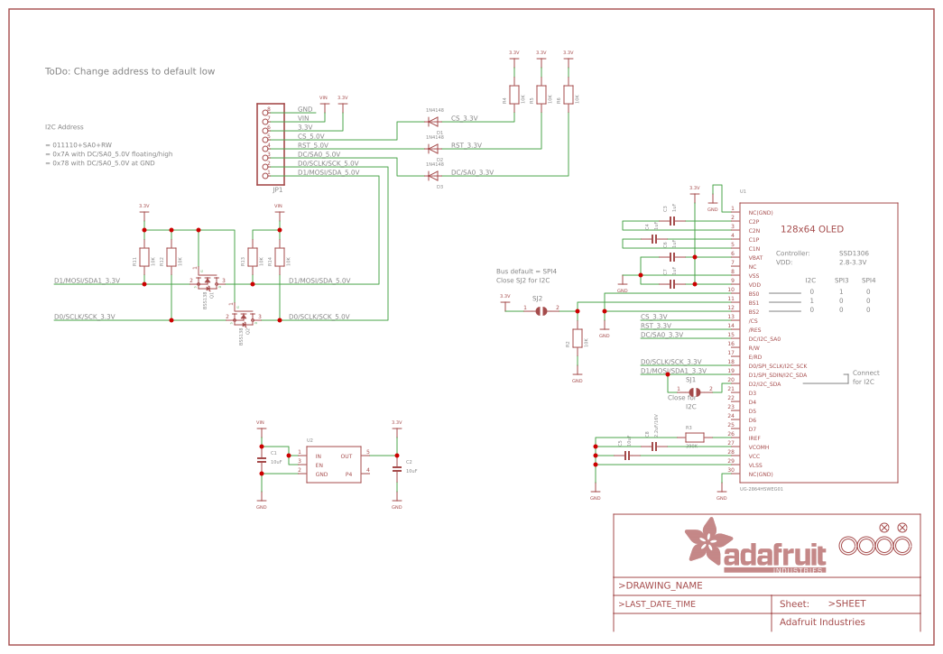 Adafruit_128x64_Mono_OLED_PCB_v2 Resources - EasyEDA