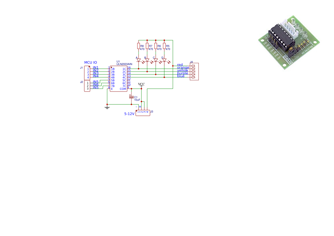 Stepper motor driver board ULN2003A Resources - EasyEDA
