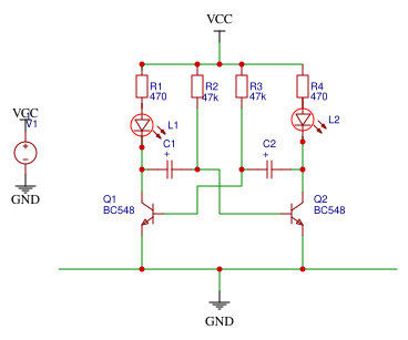 astable vibrator sim Resources - EasyEDA