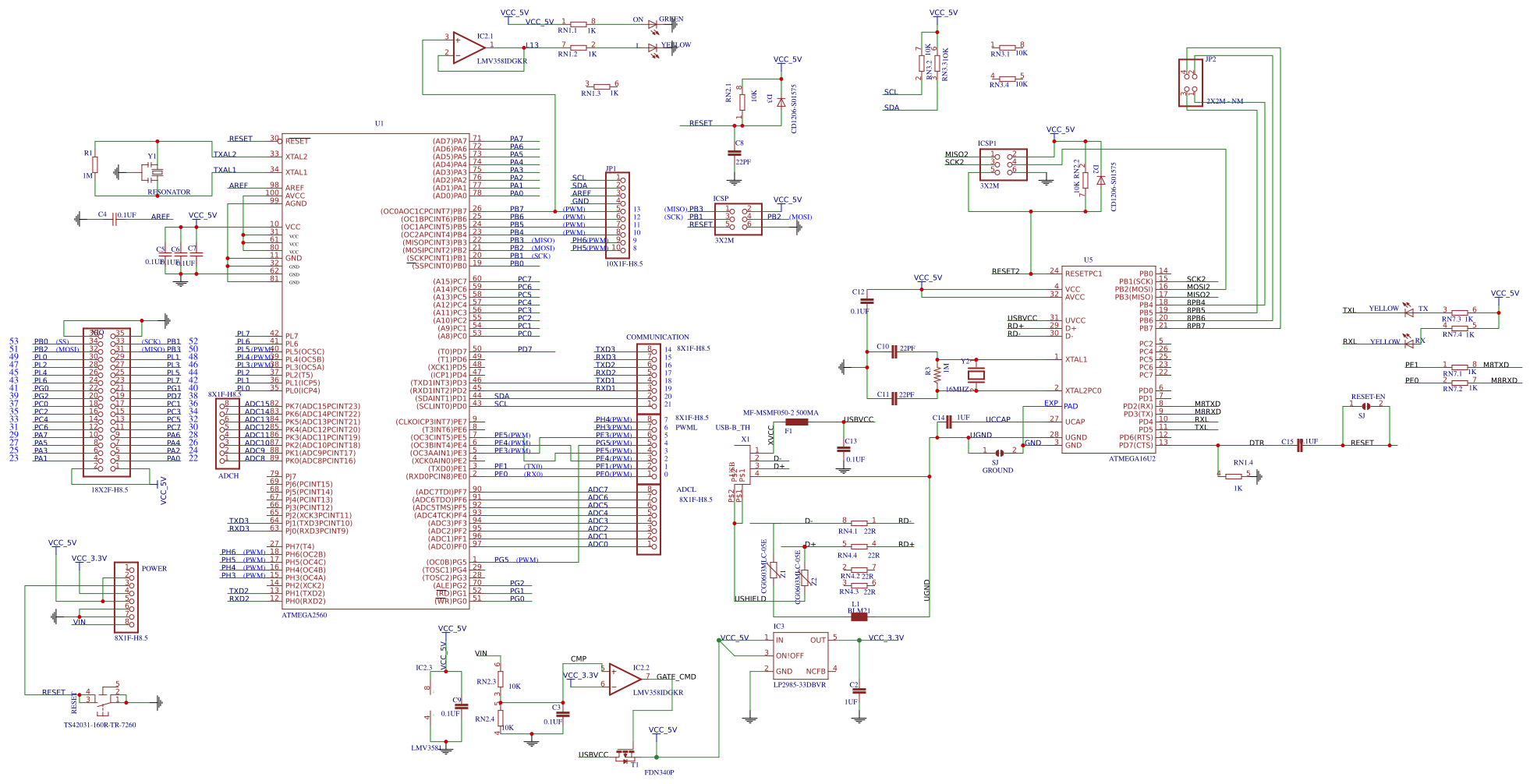 Arduino Mega 2560 schematic Resources - EasyEDA