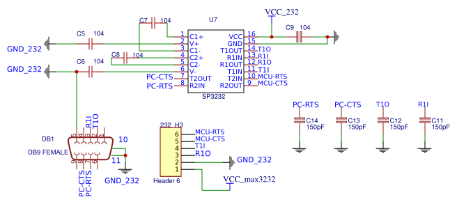 RS232 to UART converter Resources - EasyEDA