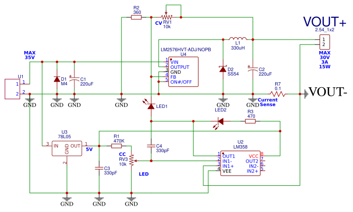 Lm2576 Module Layout LM2576 Resources - EasyEDA