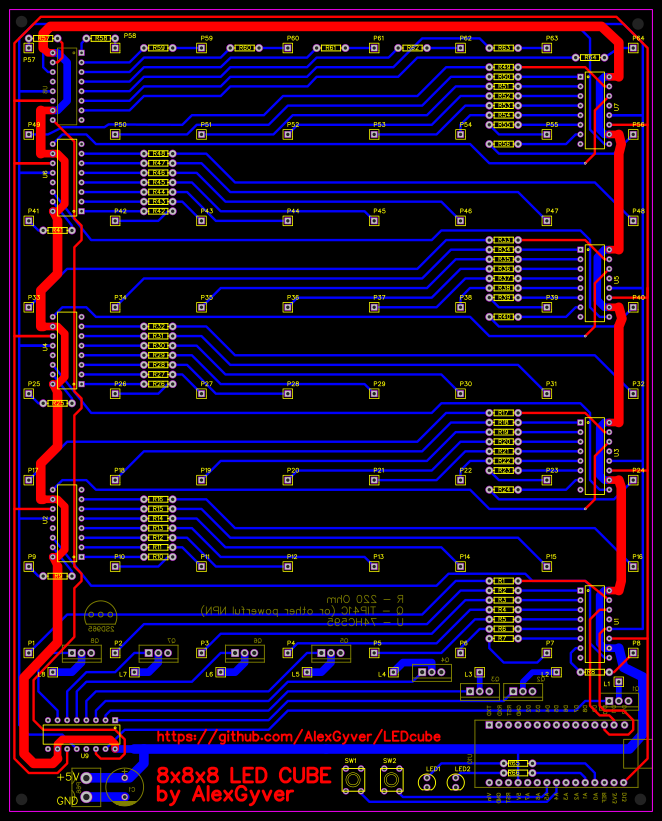 PCB LED 8x8x8 Resources - EasyEDA