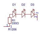 3 connected LEDs Resources - EasyEDA