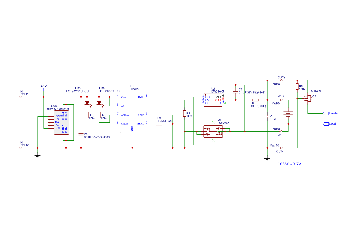 18650 protection charging board Resources - EasyEDA