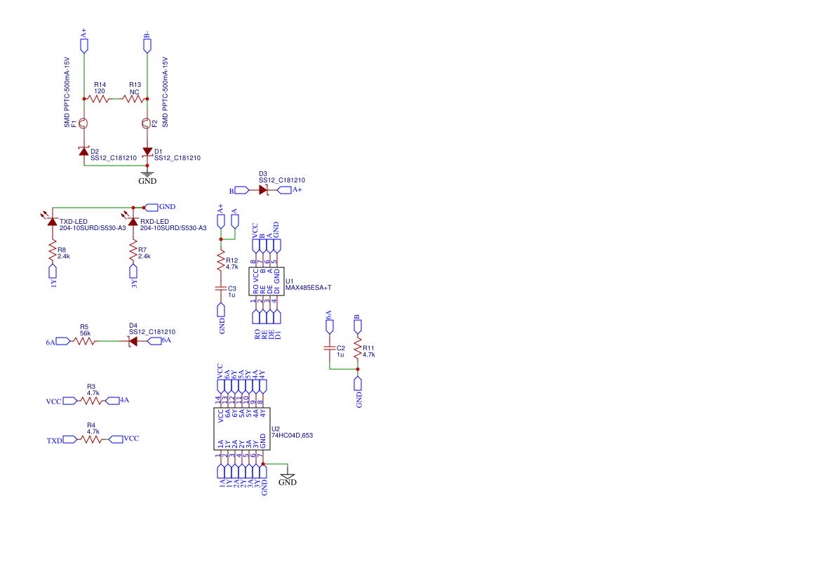 RS485ToTTL module Resources - EasyEDA
