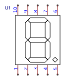 0.8 Inch 1 Digit CC 7 Segment Display Resources - EasyEDA