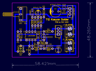 PCB_T12 Solder Station Analog by Kasya Resources - EasyEDA