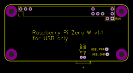 RASPBERRY PI ZERO W V1.1 FOR USB ONLY Resources - EasyEDA