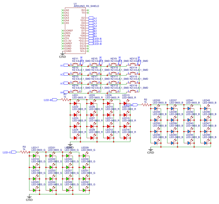 Matrix Keypad RGB Resources - EasyEDA