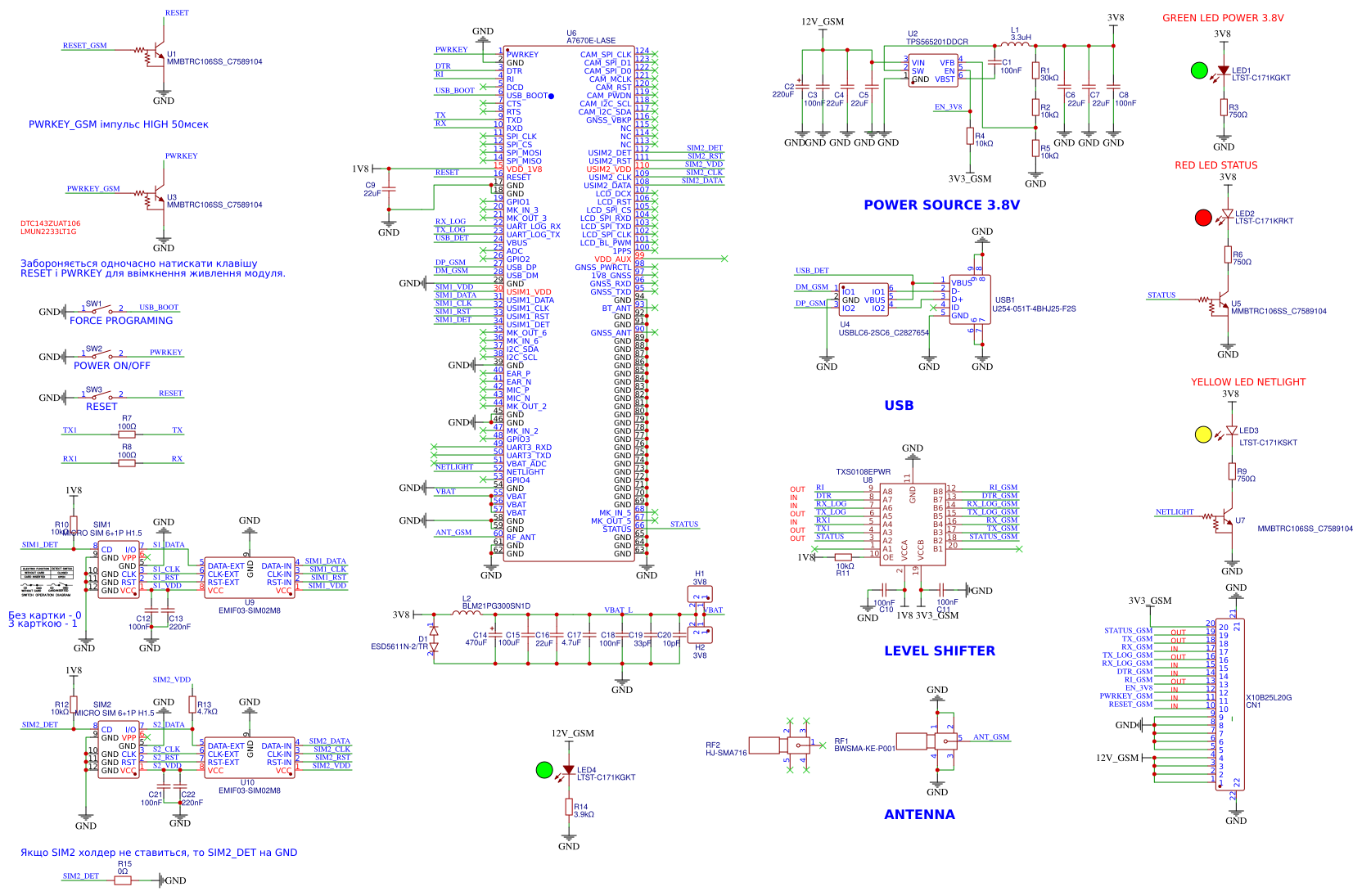 A7670sa Module Schematic A7670 Resources - EasyEDA