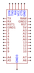 Arduino Modified Modified ARDUINO Pro Mini Resources - EasyEDA