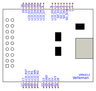 2.8 INCH TFT LCD SHIELD Resources - EasyEDA