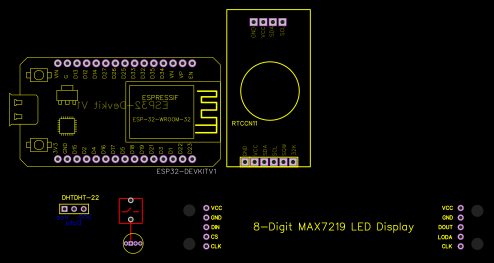 esp32 Digital Clock Resources - EasyEDA
