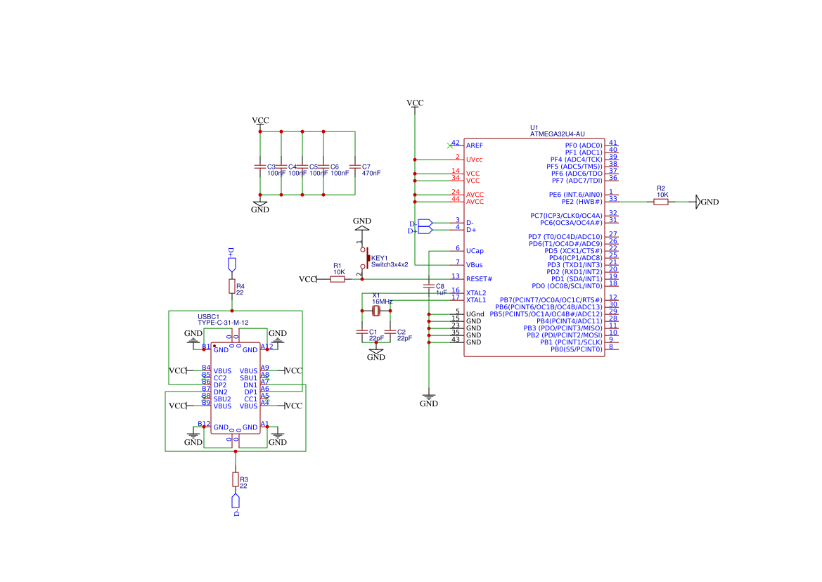 ATMEGA32U4-AU準系統 Resources - EasyEDA