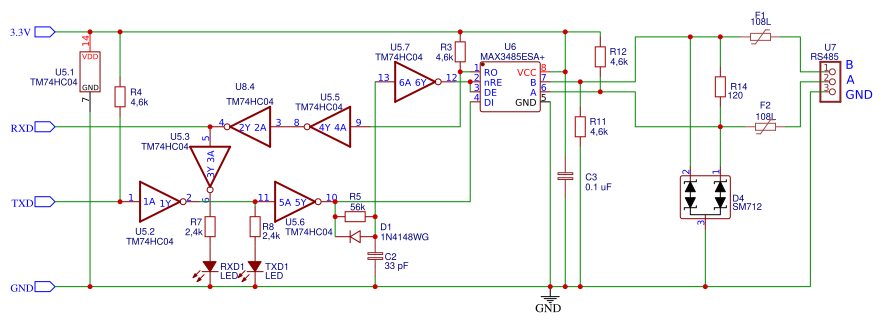 RS485 to uart Resources - EasyEDA