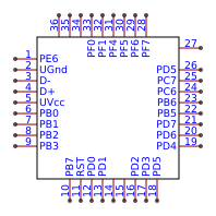 atmega32u4 breakout board Resources - EasyEDA