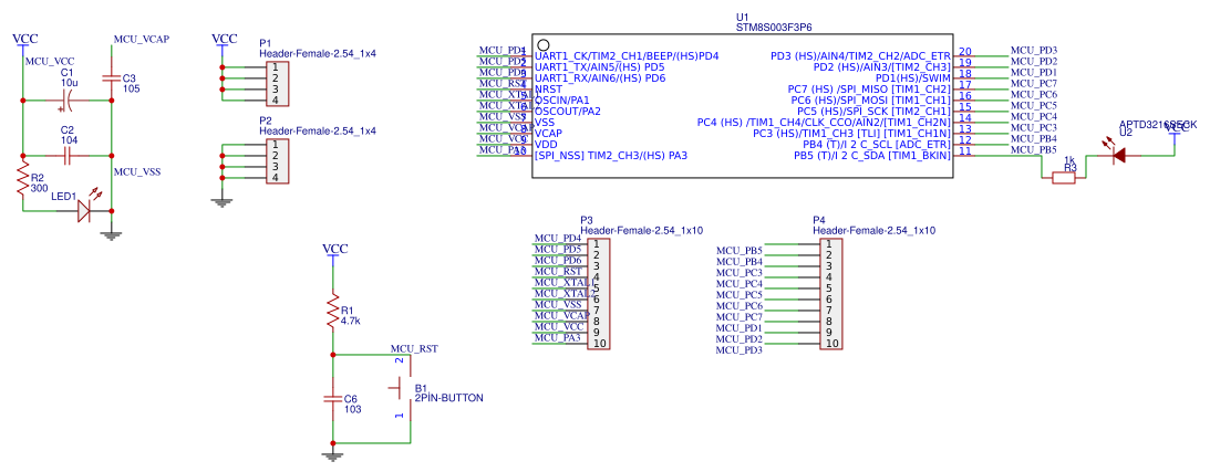 stm8s devboard Resources - EasyEDA