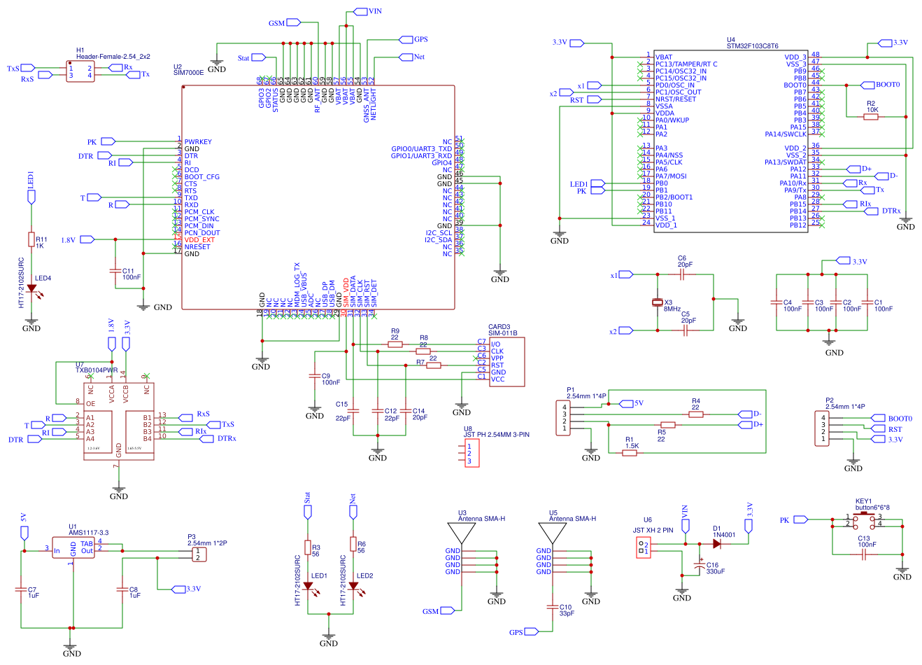 SIM7070G STM Resources - EasyEDA