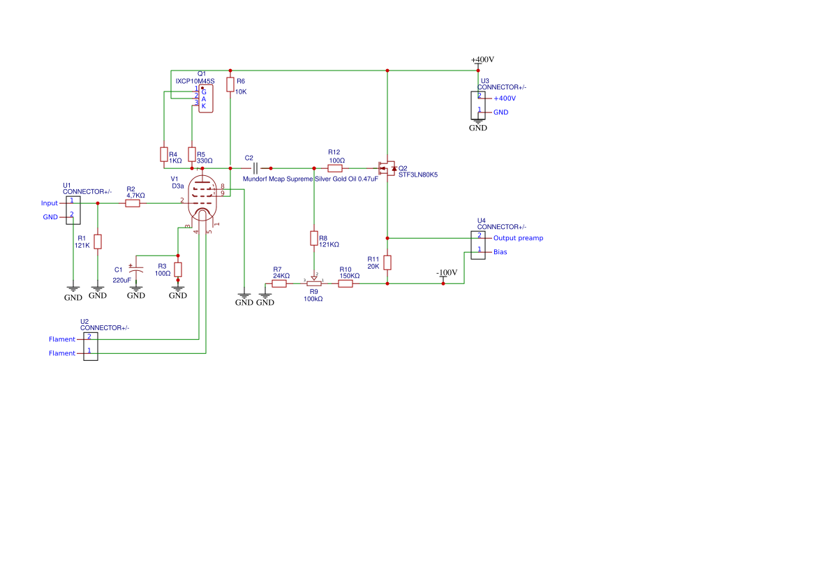 Preamp for 300B Resources - EasyEDA