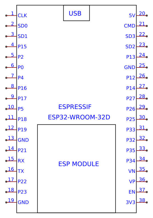 ESP32-WROOM-32D - ESPRESSIF Resources - EasyEDA