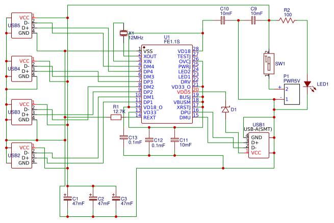 usb hub schematic Resources - EasyEDA
