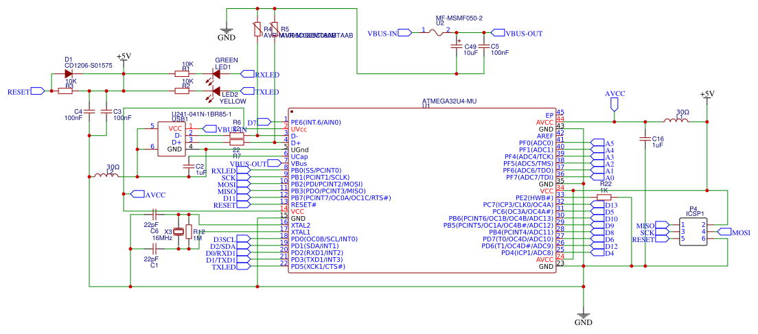 ATMEGA32U4 Resources - EasyEDA