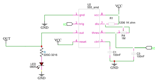 555 Astable multivibrator SMD Resources - EasyEDA