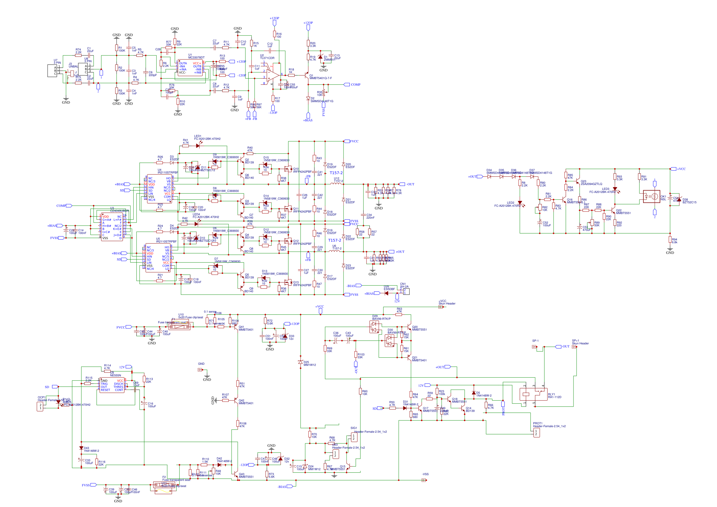 Schematic Fullbridge 2500W RMS Resources - EasyEDA