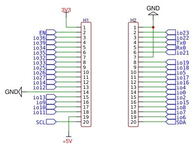 ESP32-WROOM-DevKitC_v4 Interface Adapter Resources - EasyEDA