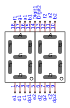 7 Segment 2x 25MMX18.6MM Resources - EasyEDA