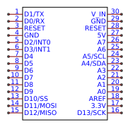 Arduino Doubleheaders Arduino nano female double headers Resources - EasyEDA