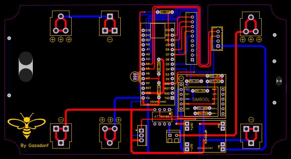 PCB Multi Balance SMS Carte Mere Resources - EasyEDA