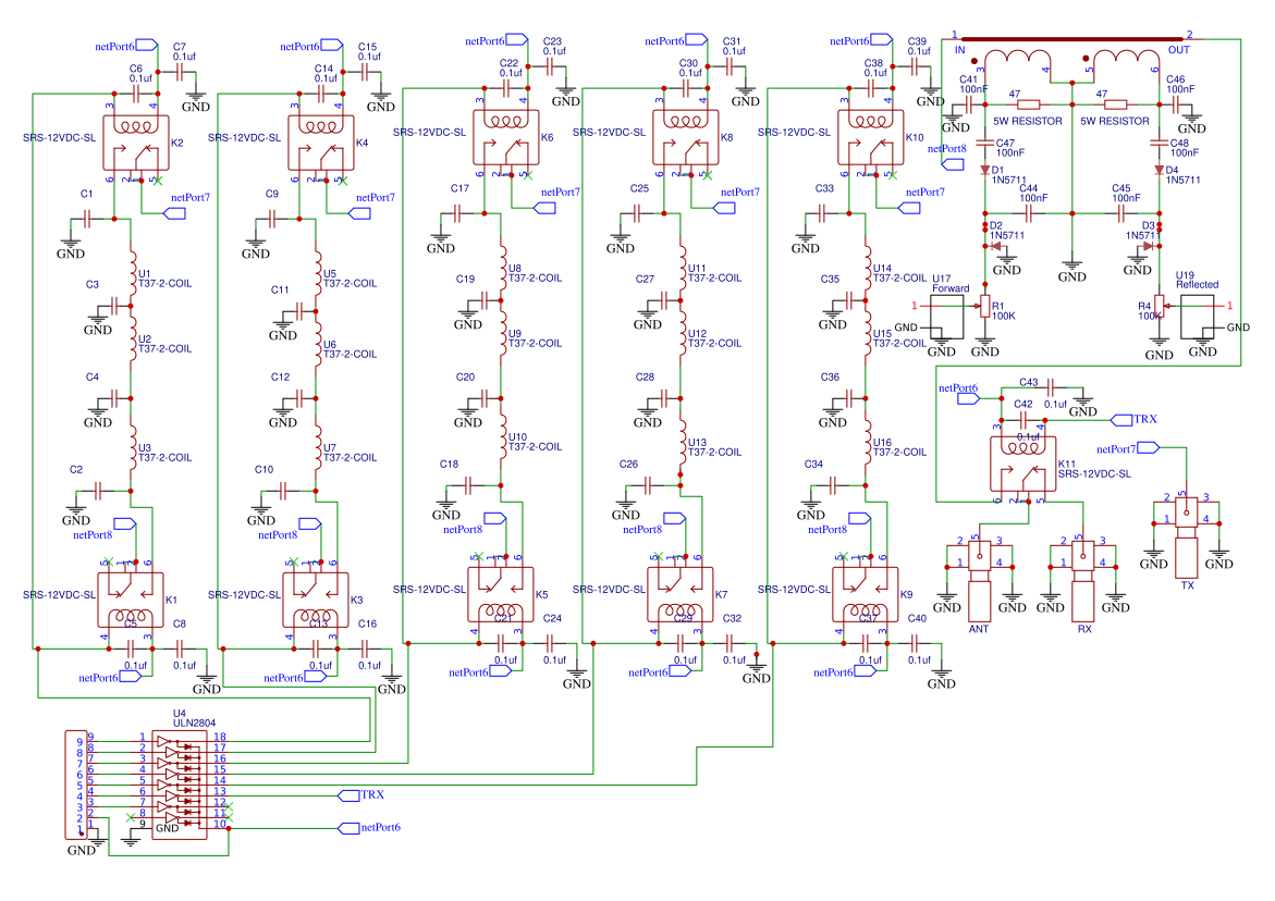 LPF 100W Chebyshev 7th Order Resources - EasyEDA