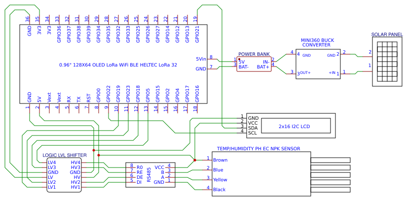 7in1 Soil Sensor Heltec Lora 32 Resources - EasyEDA
