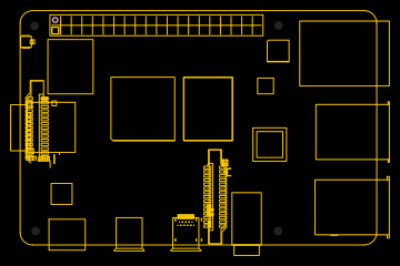raspberry pi 4 layout from dxf - clean Resources - EasyEDA