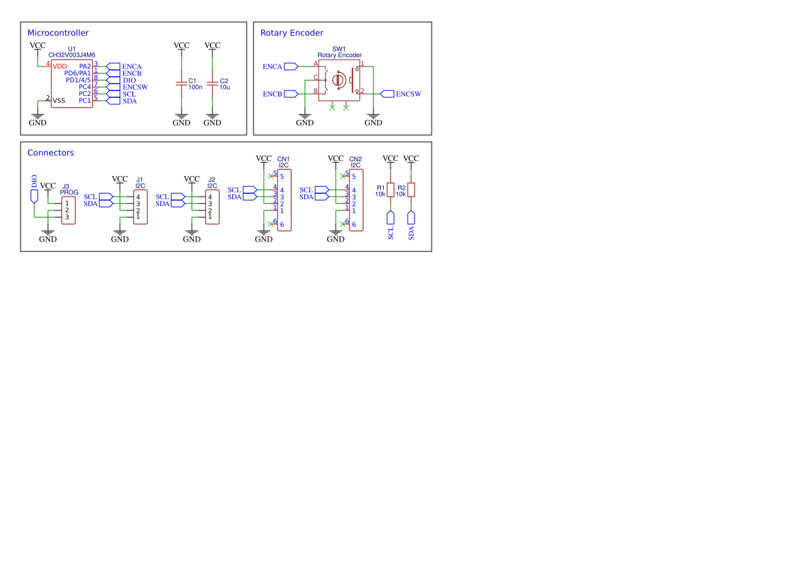 CH32V003 I2C Rotary Encoder Resources - EasyEDA