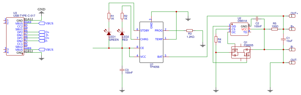 TP4056 Module with type C Resources - EasyEDA