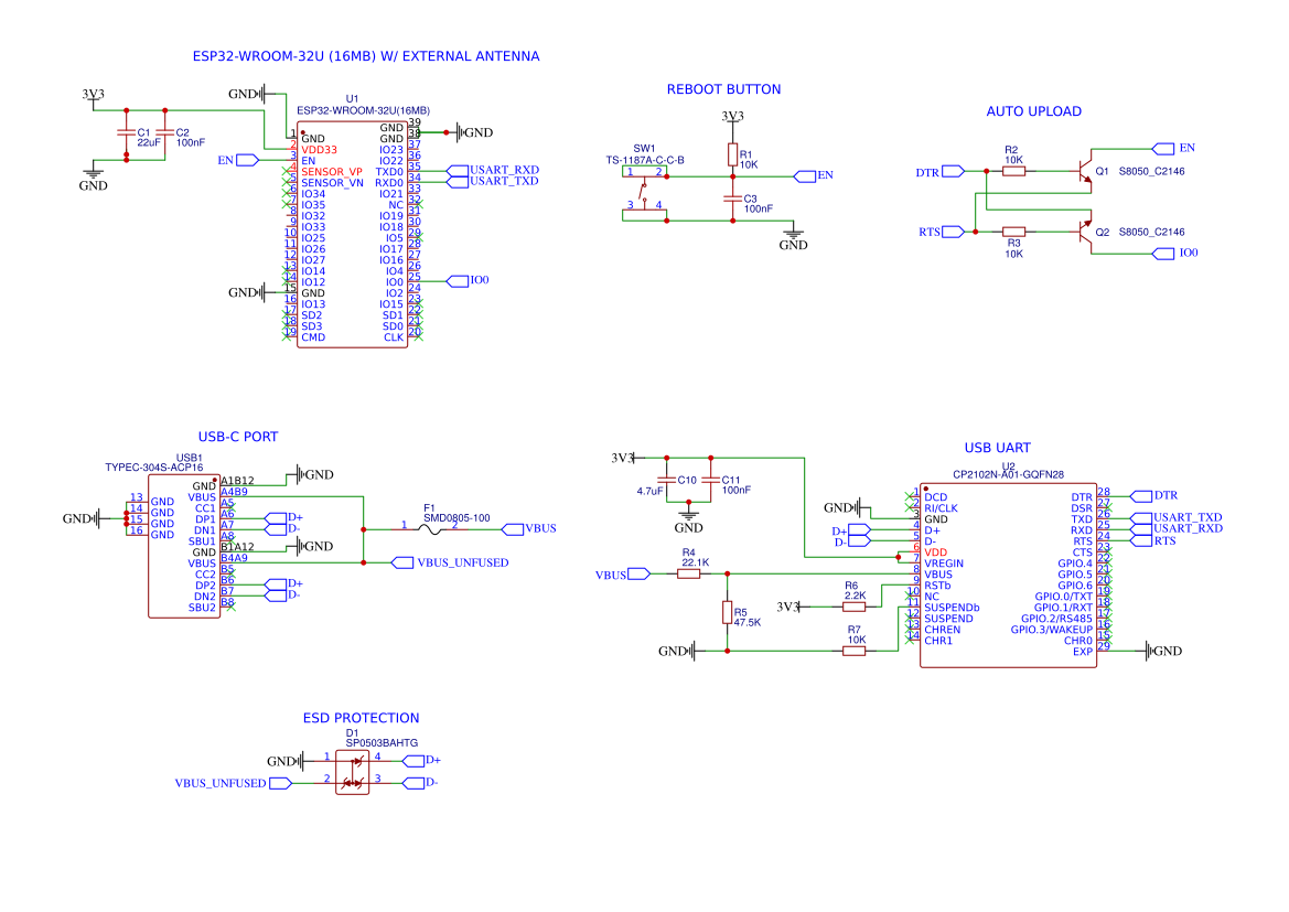 ESP32 wrom CP2102 Resources - EasyEDA