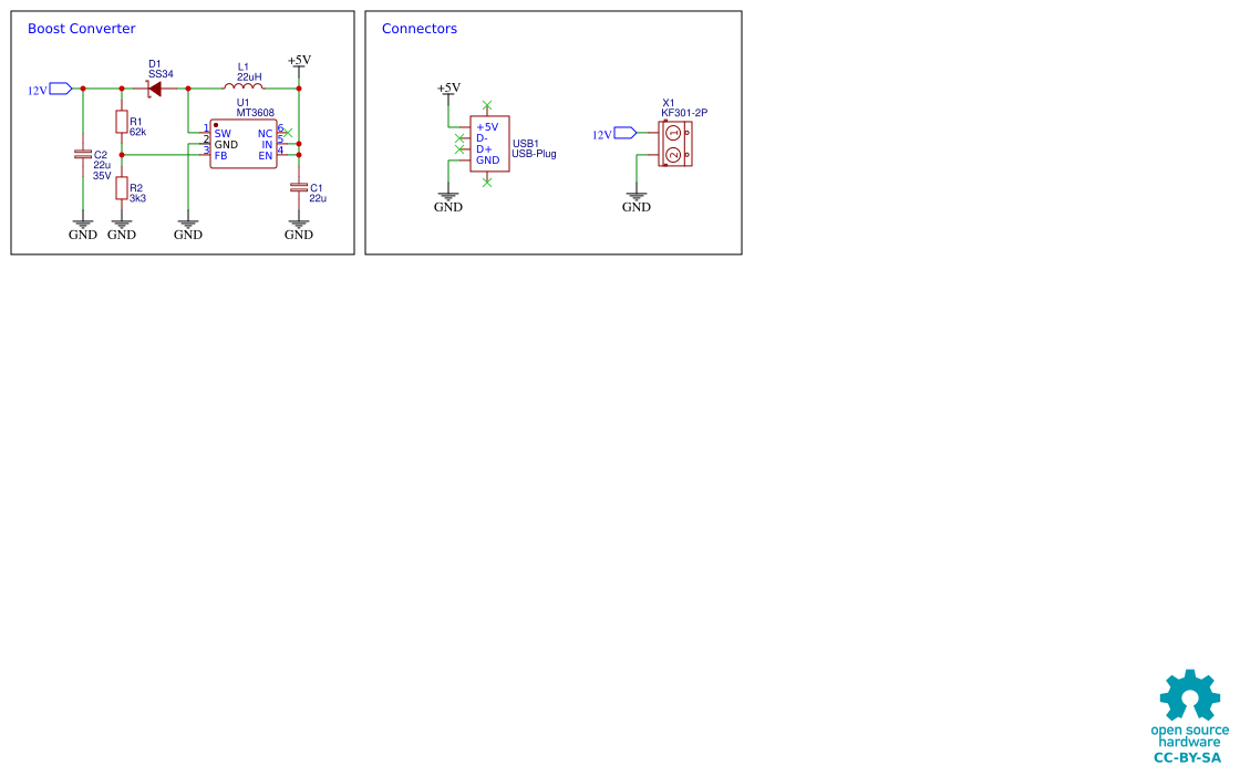 MT3608 12V BoostConverterPlug Resources - EasyEDA