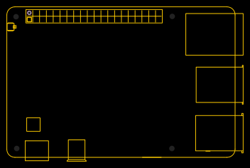 raspberry pi 4 layout from dxf - clean Resources - EasyEDA