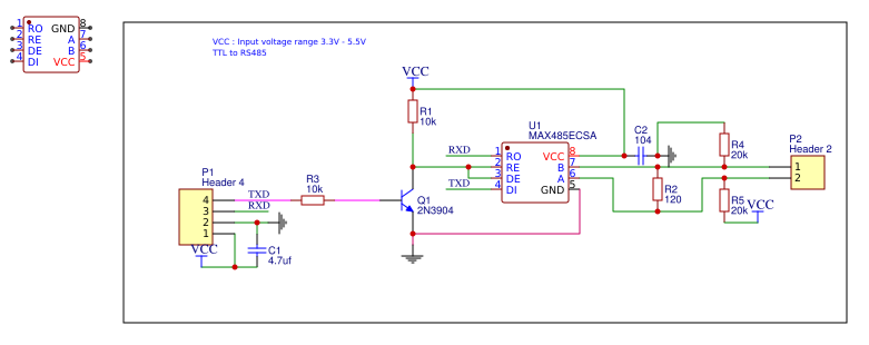 MAX485 TTL TO RS485 Resources - EasyEDA