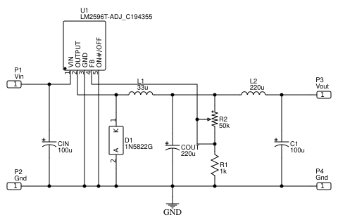 DC-DC adjustable buck converter Resources - EasyEDA