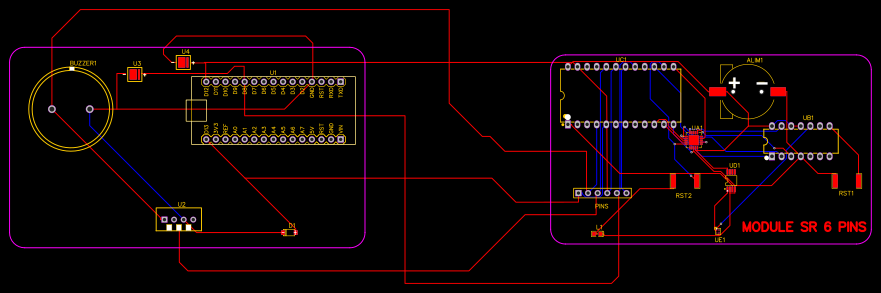 Connexion SR6VOIES à Ncomposants Resources - EasyEDA