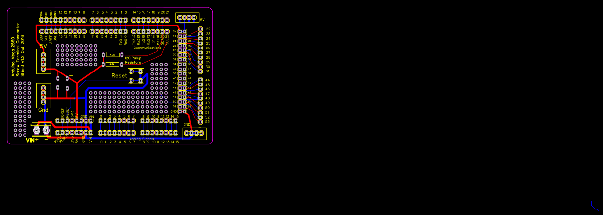 Arduino Mega 2560 Terminal Connector Shield v1.2 Resources - EasyEDA