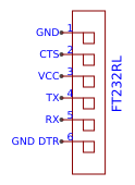 Conector moles 6 pines USB TO SERIAL Resources - EasyEDA