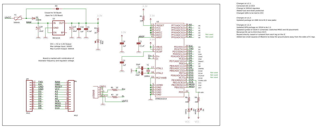 2021-06-Arduino-Pro-Micro-Schematic-Diagram Resources - EasyEDA