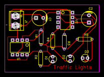 Traffic Lights 555 Resources - EasyEDA